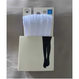 Düven Kız Çocuk Mevsimlik 80 Den Knit Ted Desenli Beyaz Külotlu Çorap ( Back To School )