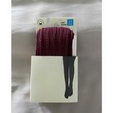 Düven Kız Çocuk Mevsimlik 80 Den Knit Ted Desenli Bordo Külotlu Çorap ( Back To School )