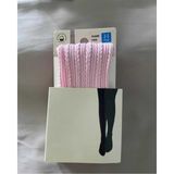 Düven Kız Çocuk Mevsimlik 80 Den Knit Ted Desenli Pembe Külotlu Çorap ( Back To School )
