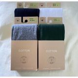 Düven Renkli 4'lü Cotton Kadın Külotlu Çorap Pamuklu & Mat 60 Den Pantyhose ( Doğal Iplik ) - Siyah - Gri - Beyaz - Yeşil