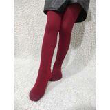 Düven Simli Diamond Kız Çocuk Külotlu Çorap - Şarap Rengi Premium Children Pantyhose