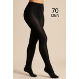 Düven Siyah 70 Den Opak Parlak Micro Kadın Külotlu Çorap - XL
