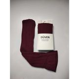 Düven Yumuşacık Dokusu Klasik Örgü Deseniyle Kalın Kışlık Bordo Rengi Dizaltı Çorap - Standart