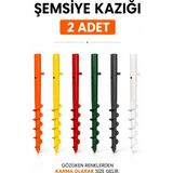 Düvenci 2 Adet Şemsiye Sabitleme Kazığı - yok - Renkli