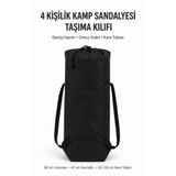 Düvenci 4 Kişilik Kamp Sandalyesi Taşıma Kılıfı, Antrasit 90 × 47 cm