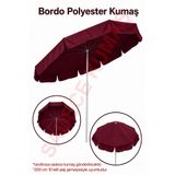 Düvenci Bordo Polyester Kumaş, 200 cm / 10 telli (plaj şemsiyesi uyumlu)