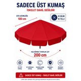 Düvenci Kırmızı Polyester Kumaş, 200 cm / 10 telli (plaj şemsiyesi uyumlu)