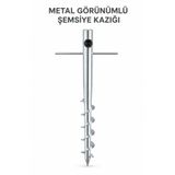 Düvenci Metal Görünümlü Şemsiye Kazığı 46 cm / 25 m çap