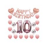 DÜVENCİ TİCARET Çıtıpıtıstore Lüks 10 Yaş Happy Bırthday Balon Set