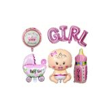 DÜVENCİ TİCARET Girl Boy Bebek Konsepti Cinsiyet Belirleme Parti Seti, Balon ve Süslemeler