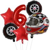Düvenci Ticaret Kask Folyolu Yaş Rakam Balon Set - Kırmızı - 6