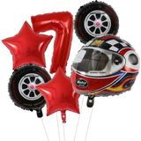 Düvenci Ticaret Kask Folyolu Yaş Rakam Balon Set - Kırmızı - 7