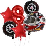 Düvenci Ticaret Kask Folyolu Yaş Rakam Balon Set - Kırmızı - 8