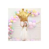 DÜVENCİ TİCARET Kraliçe Balon Seti, Taç Gold Folyo Balon, 80 Adet Makaron Balon, Balon Zinciri