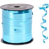 Düvenci Ticaret Metallik Bebek Mavi Rafya Şerit 8 mm x 200 M Plastik Malzemeden Hediye Paketleme İçin Kullanım