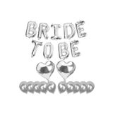 DÜVENCİ TİCARET Party Store Bride To Be Folyo Balon Gümüş Bekarlığa Veda Balon Seti