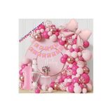 DÜVENCİ TİCARET Pembe fiyonk fuşya pembe renklli doğum günü balon set