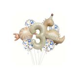 DÜVENCİ TİCARET RETRO ŞAPKALI DİNAZOR ŞEKER FOLYOLU YAŞ BALON SET