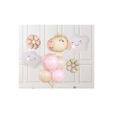 DÜVENCİ TİCARET Retro Unicorn Papatya Bulut Folyo Balon Set, Çok Renkli