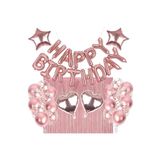 DÜVENCİ TİCARET Rose Gold Haopy Bırthday Folyo Balon Set