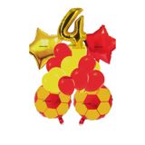 DÜVENCİ TİCARET SARI KIRMIZI FUTBOL TEMALI DOĞUM GÜNÜ YAŞ BALON SET