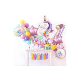 DÜVENCİ TİCARET Unicorn 1 Yaş Lüks Balon Seti