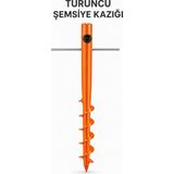 Düvenci Turuncu Şemsiye Kazığı 46 cm / 30 mm Çap - yok - Gümüş