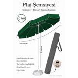 Düvenci Yeşil Plaj Şemsiyesi 200 cm Çap / 10 Telli + Bidon + Taşıma Çantası Dahil