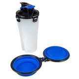 Duvo+ 350 ml 11x11x23 cm Mama ve Su Kabı Seyahat Seti