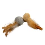 Duvo+ Catnipli Tüylü Top 12x4x5 cm 2'li Kedi Oyuncağı