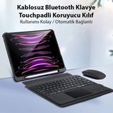Dux Ducis iPad Pro 12.9 2022/2021/2020 Sk Series Kablosuz Bluetooth Klavye Touchpad KILIF-1852 - Belirtilmemiş - Siyah