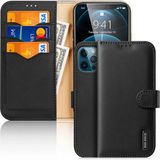 Dux Ducis İphone 12 Pro Max Kılıf Mıknatıslı Cüzdanlı Deri Kılıf Hivo Series-(5775)
