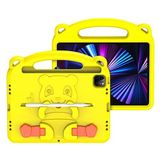Dux Ducis Panda iPad Pro 11 (2018-2020-2021) iPad Air 4-5 Kılıf Çocuk Shockproof Standlı Taşınabilir SARI