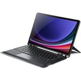 Dux Ducıs Samsung Galaxy Tab S9 + Ayrılabilir Bluetooth Klavye Touchpad Pu Deri Kı - TK002M-6XS12 - Siyah