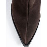 Duxal Shoes Grace Kadın Hakiki Deri Şık Topuklu Çizme - Acı Kahverengi