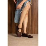 DUXAL SHOES John Kadın Kahverengi Nefes Alan File Babet Bağcıklı Yazlık Ayakkabı