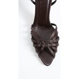 Duxal Shoes Molly Kadın Çok Bantlı Bilekten Bağlamalı Topuklu Ayakkabı - Acı Kahve