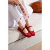 DUXAL SHOES Monica Kadın Hakiki Deri Lazer Kesim Tokalı Mary Jane Babet