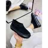 DUXAL SHOES Paula Mini Siyah Süet Yarım Bot Içi Tüylü Düz Taban Kadın Ayakkabı