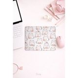Duxy Kedi Desenli Mouse Pad, 23X19 Cm, Kaymaz Taban, Ev, Ofis ve Oyun Için Rahat ve Yumuşak Mousepad 76803BQ - Renkli