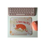 Duxy Kedi Desenli Mouse Pad, 23x19 cm, Kaymaz Taban, Ev, Ofis ve Oyun için Rahat ve Yumuşak Mousepad