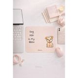 Duxy Sevimli Köpek Mouse Pad, 23X19 Cm, Kaymaz Taban, Ev, Ofis ve Oyun Için Yumuşak Mousepad - Pembe