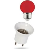 Duy Fişli + 15W E-27 Duylu Renkli Gece Lambası Ampulu Kırmızı Işık - Çok Renkli