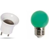 Duy Fişli 1W E-27 Duylu Renkli Ledli Gece Lambası Ampulü E27 LED Ampul 1 Watt Yeşil