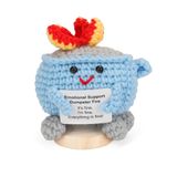 Duygusal Destek-Nuggets-Pozitif-Çöp Kovası-Ateş, Tabanlı Komik Teşvik Eden Çöp Kovası Ateşi, Mini Sevimli Örme Tığ İşi Peluş Bebekler, Arkadaş/Aileden El Yapımı Doğum Günü Hediyeleri, Masa Dekoru