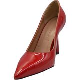 Duygushoesbag Kadın Rugan Ince Topuklu Ayakkabı - Kırmızı Rugan