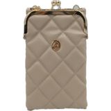 Duygushoesbag Yandan Deri Askılı Kadın Mini El Omuz Çantası - Krem