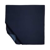 Düz% 100 İpek Twill Eşarp ve Hicab Kadınlar için 35.4 x 35.4 inç, Lacivert Düz, 90 x 90cm/35.4 x 35.4in