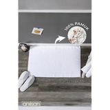 Düz %100 Pamuk Ayak Havlusu - Beyaz 50X70, 245 Gr