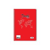 Duz 40 Yaprak Spiralli Defter A4 Boy Plastik Kapak (1 Adet)
